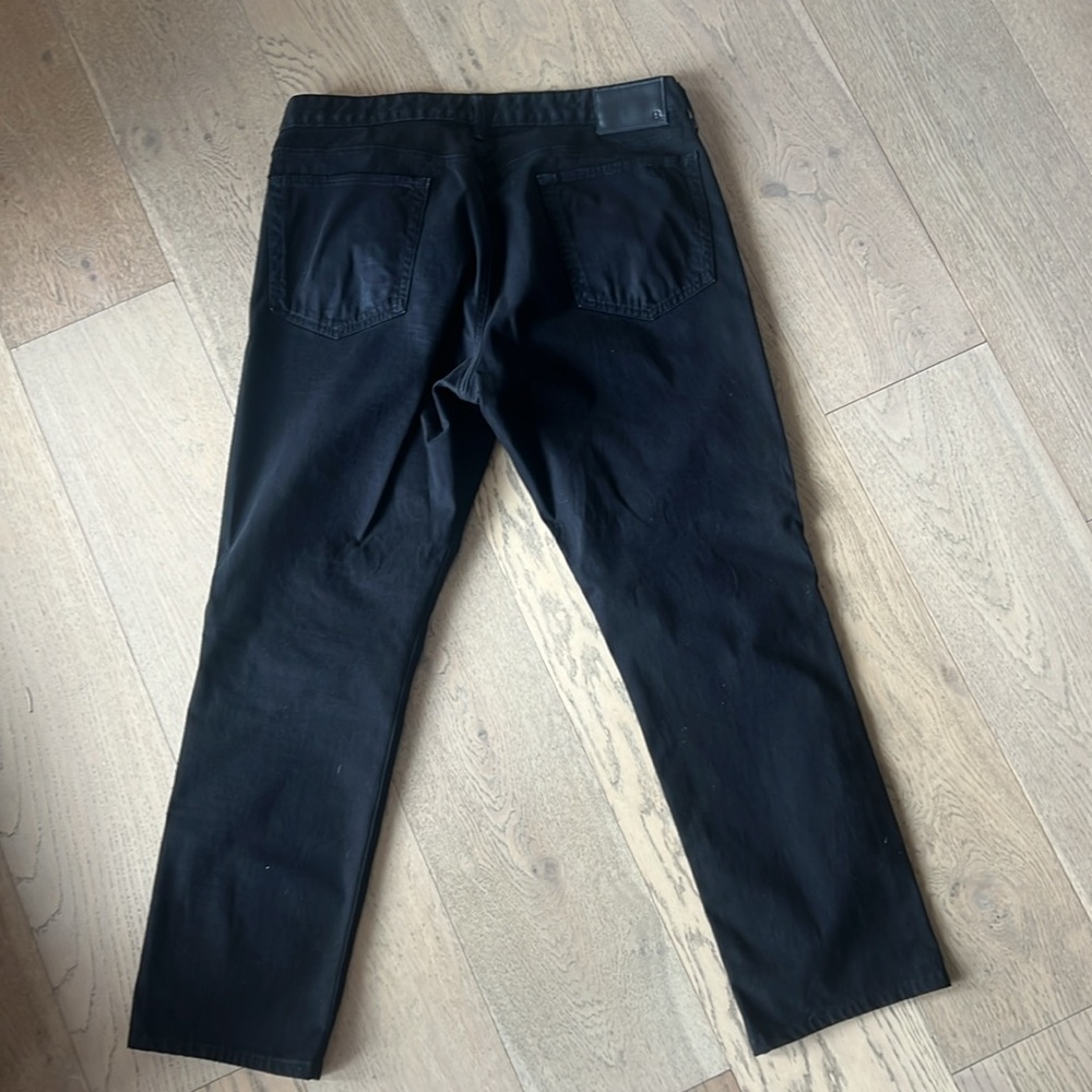Bonobos Italian brushed 5 pocket black pants/jeans. Size 36/32 slim. Super soft. - Picture 3 of 10